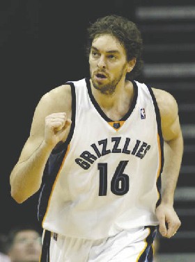 Gasol elegido mejor jugador de la historia de Memphis