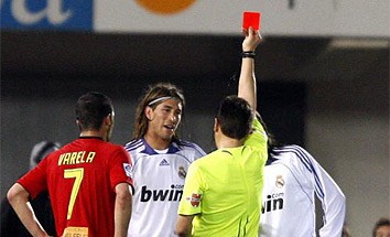 Sergio Ramos, expulsado en Mallorca